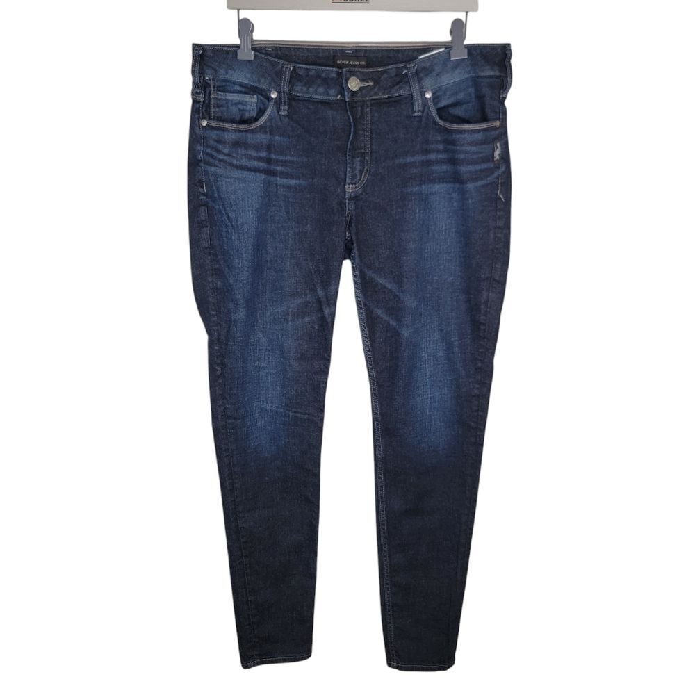 Silver Jeans Mid Rise Elyse Skinny Denim Jeans Size 32